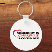 Jemand in Clarksville Lieben mich ins Shirt Schlüsselanhänger (Vorderseite)
