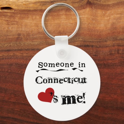 Jemand in Connecticut Lieben Schlüsselanhänger (Vorderseite)