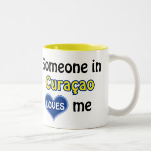Jemand in Curaçao Lieben mir Zweifarbige Tasse