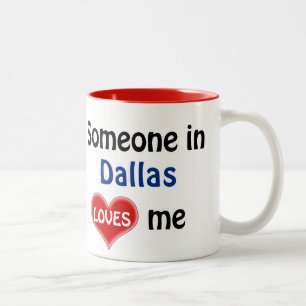 Jemand in Dallas Lieben mir Zweifarbige Tasse