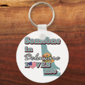 Jemand in Delaware Liebe mir Schlüsselanhänger (Vorderseite)