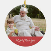 Jemand in den Himmelswinterblättern Foto Rot Keramik Ornament (Hinten)