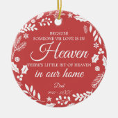 Jemand in den Himmelswinterblättern Foto Rot Keramik Ornament (Vorne)