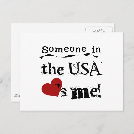 Jemand in den US-Lieben Postkarte (Vorne/Hinten)
