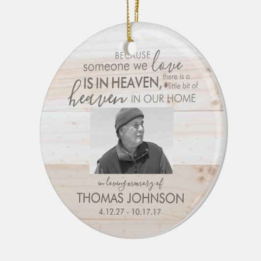 Jemand in der Himmel Keramik Foto Ornament (Links)