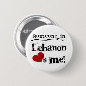 Jemand in der Libanon-Lieben ich Button (Vorne & Hinten)