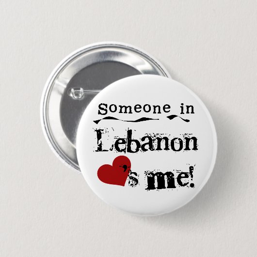 Jemand in der Libanon-Lieben ich Button (Vorne & Hinten)