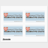 Jemand in der Liebe hat Colitis Rechteckiger Aufkleber (Blatt)