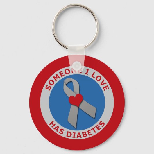 Jemand in der Liebe hat Diabetes. Schlüsselanhänger (Vorderseite)