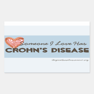 Jemand in der Liebe hat Morbus Crohn Rechteckiger Aufkleber