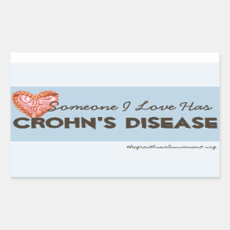 Jemand in der Liebe hat Morbus Crohn Rechteckiger Aufkleber