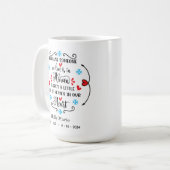 Jemand in der Pariser Gedenkstätte Kaffeetasse (Vorderseite Links)