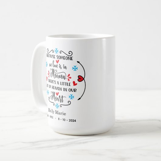 Jemand in der Pariser Gedenkstätte Kaffeetasse (Vorderseite Links)