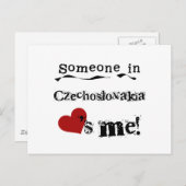 Jemand in der Tschechoslowakei Lieben Postkarte (Vorne/Hinten)