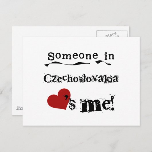 Jemand in der Tschechoslowakei Lieben Postkarte (Vorne/Hinten)