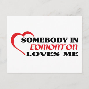 Jemand in Edmonton Lieben mir Postkarte