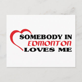 Jemand in Edmonton Lieben mir Postkarte