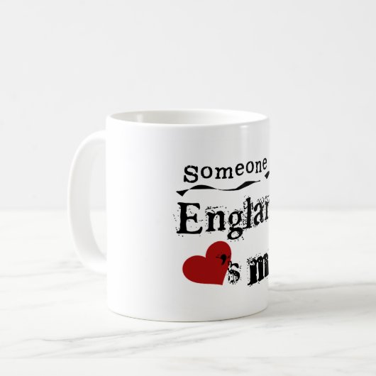 Jemand in England-Lieben ich Kaffeetasse (Vorderseite Links)