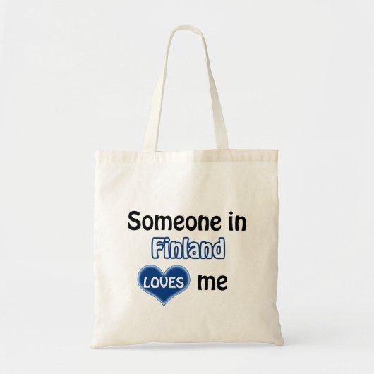 Jemand in Finnland Liebe mir Tragetasche (Vorne)