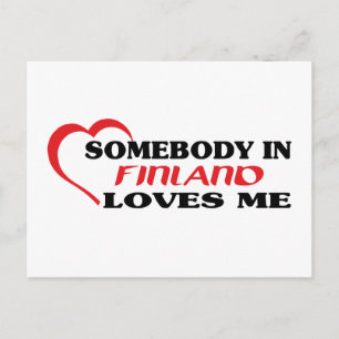 Jemand in Finnland Lieben Me Postkarte