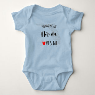 Jemand in Florida Lieben Me Map Baby Bodysuit Strampler