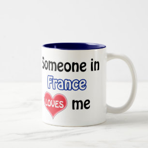 Jemand in Frankreich Lieben mir Zweifarbige Tasse