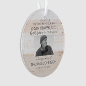 Jemand in Himmelsakryllischer Foto Ornament (Vorderseite)