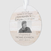 Jemand in Himmelsakryllischer Foto Ornament (Vorderseite)