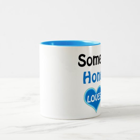Jemand in Honduras Lieben mir Zweifarbige Tasse (Mittel)
