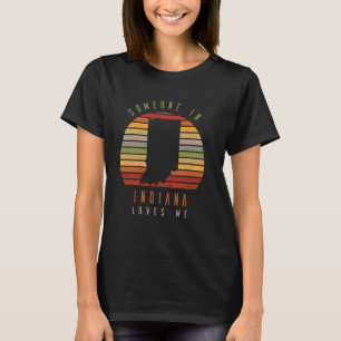 Jemand in Indiana Lieben Ich Vintager Staat Retro T-Shirt