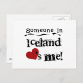 Jemand in Island Lieben Postkarte (Vorne/Hinten)