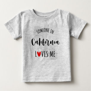 Jemand in Kalifornien Lieben Me Map Baby T Shirt