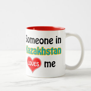 Jemand in Kasachstan Lieben mir Zweifarbige Tasse