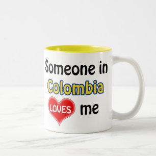 Jemand in Kolumbien Lieben mir Zweifarbige Tasse