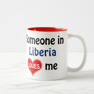 Jemand in Liberia Liebe mir Zweifarbige Tasse