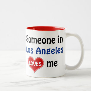 Jemand in Los Angeles Lieben mir Zweifarbige Tasse