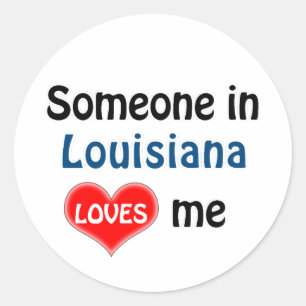 Jemand in Louisiana Lieben mir Runder Aufkleber