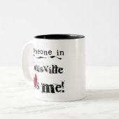 Jemand in Louisville Zweifarbige Tasse (Vorderseite Links)