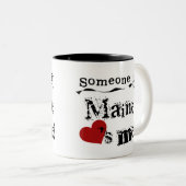Jemand in Maine-Lieben ich Zweifarbige Tasse (VorderseiteRechts)