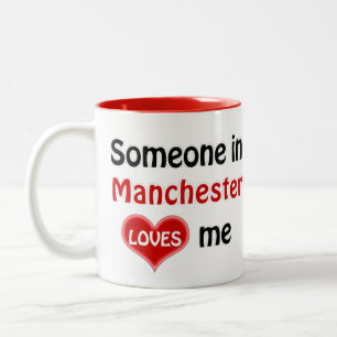 Jemand in Manchester Liebe mir Zweifarbige Tasse