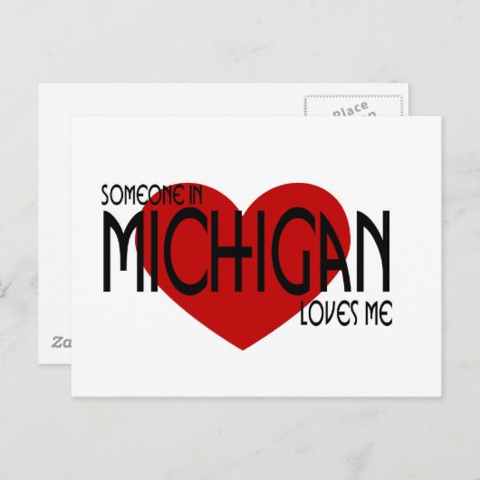 Jemand in Michigan Lieben Me Postkarte (Vorne/Hinten)