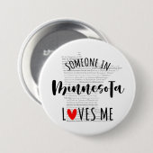 Jemand in Minnesota Lieben Button (Vorne & Hinten)