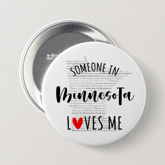 Jemand in Minnesota Lieben Button (Vorne & Hinten)