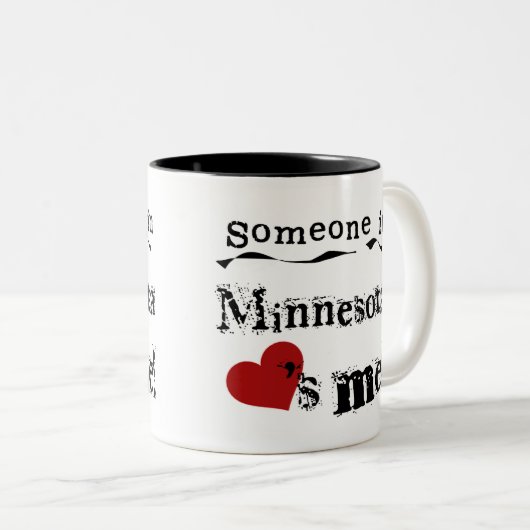 Jemand in Minnesota-Lieben ich Zweifarbige Tasse (VorderseiteRechts)