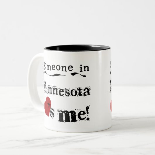 Jemand in Minnesota-Lieben ich Zweifarbige Tasse (Vorderseite Links)