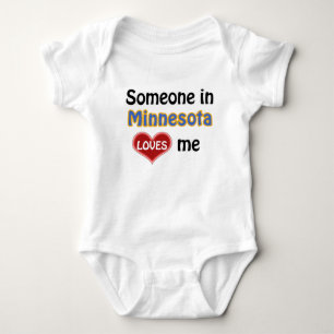 Jemand in Minnesota Lieben mir Baby Strampler