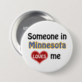 Jemand in Minnesota Lieben mir Button (Vorne & Hinten)