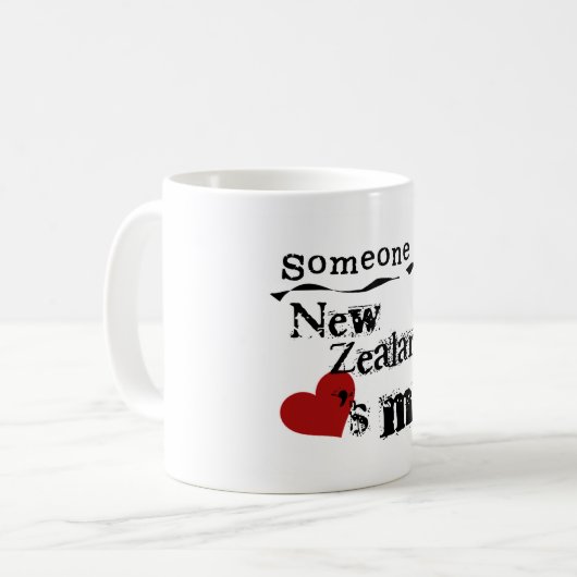 Jemand in Neuseeland-Lieben ich Kaffeetasse (Vorderseite Links)
