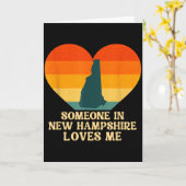 Jemand in New Hampshire liebt mich Nh Us-Staat Ret Karte (Gelbe Blume)