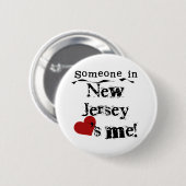 Jemand in New-Jersey Lieben ich Button (Vorne & Hinten)